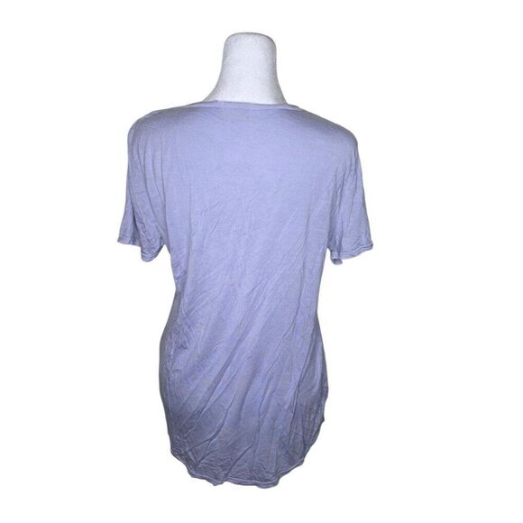 PST Los Angeles Short Sleeve VNeck Brushed Cotton TShirt Womens Size M Purple - Picture 4 of 7